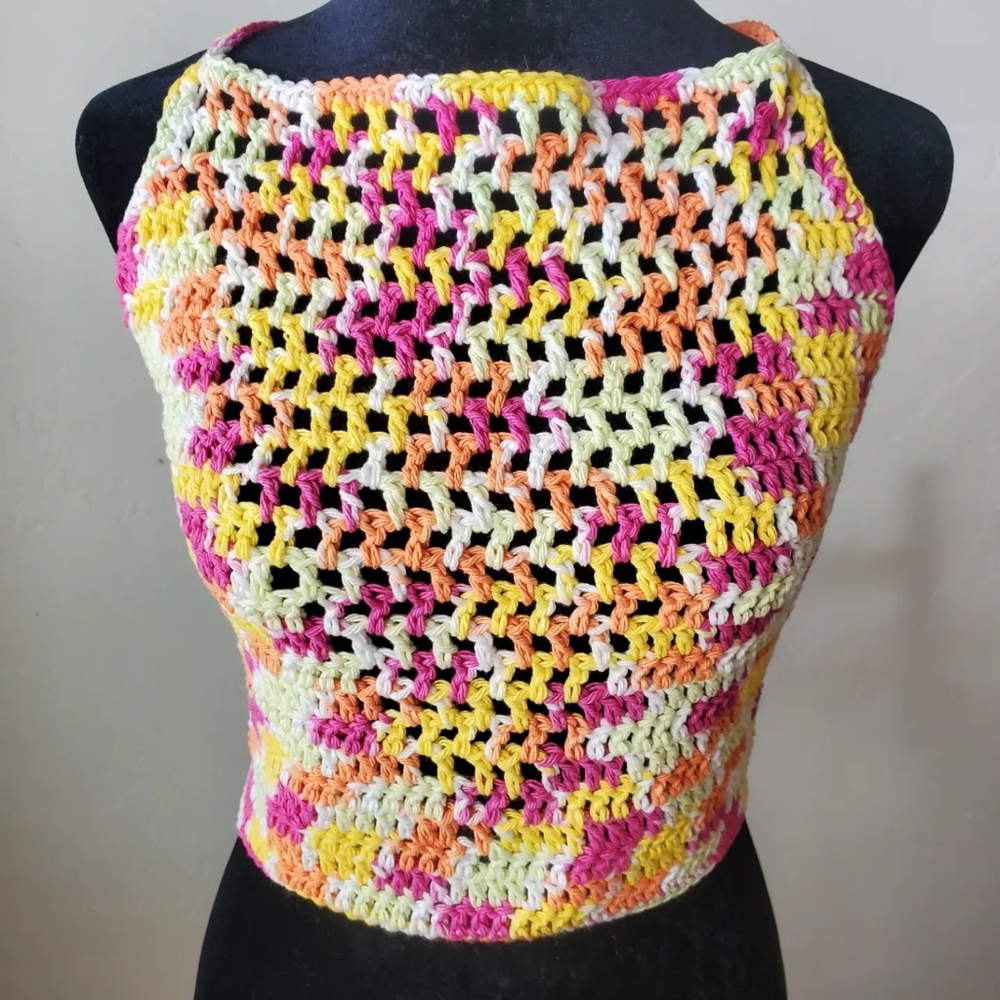 Crochet Valerie Top Handmade Cropped Tank